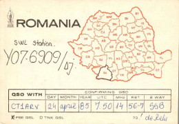 QSL Card - CRAIOVA, ROMANIA 1985  ( 2 Scans ) - Radio Amateur