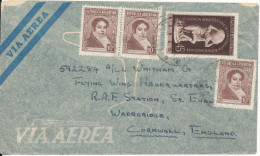 Argentina Air Mail Cover Sent To R.A.F. Station Cornwall England - Posta Aerea