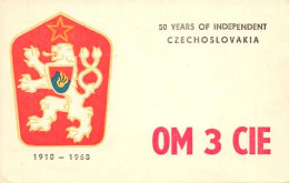 QSL Card - CZECHOSLOVAKIA, PRAHA 1968  ( 2 Scans ) - Radio Amateur