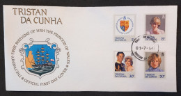 LADY DIANA TRISTAN DA CUHNA  Fdc Twenty-first Birthday 01-07-1982 - Tristan Da Cunha