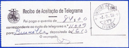 RECIBO DE ACEITAÇÃO DE TELEGRAMA - Terreiro Do Paço, Lisboa. 1959 > Bruxelas, Bélgica - Storia Postale