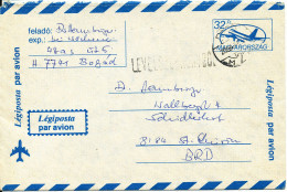 Hungary Postal Stationery 32 Ft Cover Sent To Germany - Interi Postali
