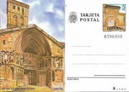 SPAIN. POSTAL STATIONERY. SAN BARTOLOME CHURCH. LOGROÑO - 1931-....