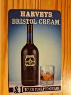 Prepaid Phonecard United Kingdom, World Telecom - Drink, Harveys Bristol Cream - Bedrijven Uitgaven