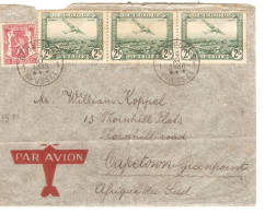 LO PA BXLL 16/11/1936 >  Capetown (Afrique Du Sud) PA3 (3x) + TP422 - Lettres & Documents