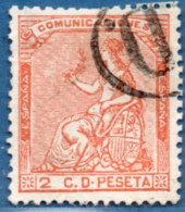 Spain 1873 Hispania Sitting 2 C Cancelled - Used Stamps