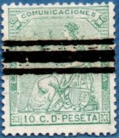 Spain 1873 Hispania Sitting 10 C Cancelled - Usados