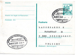 61297 - Bund - 1979 - 50Pfg B&S GAKte BahnpostStpl MUENCHEN-FRANKFURT -> Belgien - Cartas & Documentos