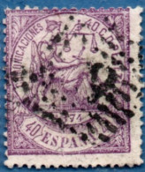 Spain 1874 Allegory 40 C Cancelled - Gebraucht