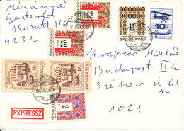 Hungary Express Cover Sent To Budapest 6-5-1995 With A Lot Of Stamps - Briefe U. Dokumente