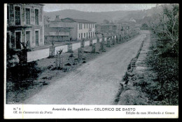 CELORICO DE BASTO -  Avenida Da Republica. ( Ed. Da Casa Machado & Gomes /Off. Do Commercio Do Porto Nº 2) Carte Postale - Braga