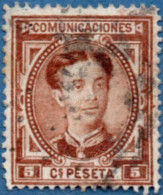 Spain 1876 Aalphonse XII 1 Value Cancelled - Usati