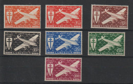 Cameroun 1942 Série France Libre PA 12-18, 7 Val ** MNH - Posta Aerea