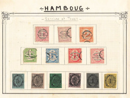HAMBOURG - SERVICES & TAXES - Montage Collectionneur Ancien, état. - Hambourg