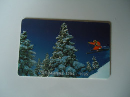 GREECE  USED CARDS SKIER 1994 - Griechenland