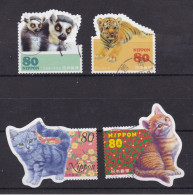 NIPPON JAPPON JAPAN   ANIMAUX CHATS TIGRE CATS TIGER - Usados