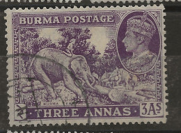 Burma 1938, SG  26, Used - Birma (...-1947)