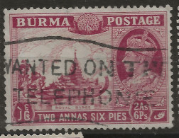 Burma 1938, SG  25, Used - Birmania (...-1947)