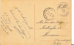 1919  F.V.D. BERGHE AIX LA CHAPELLE ARMEE BELGE D'OCCUPATION  TO HEMIXEM      LOOK SCANS - OC38/54 Ocupacion Belga En Alemania