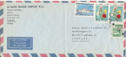 Iraq Air Mail Cover Sent To Denmark Topic Stamps - Iraq