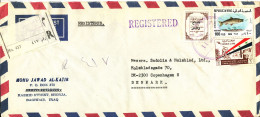 Iraq Registered Air Mail Cover Sent To Denmark Baghdad 11-11-1969 Topic Stamps - Iraq