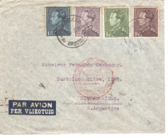 L.PA BXL  1938 Poortman 430-431-433-434  Vers Buenos Aires (Argentina) Via Lufthansa C.d'arrivée - Briefe U. Dokumente