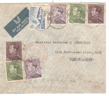 L. PA BXL 1939 Double Port Aérien 2x Poortman 431-433-434 + TP 487 > Buenos-Aires Via Lufthansa & BXL X C.d'arrivée - Lettres & Documents