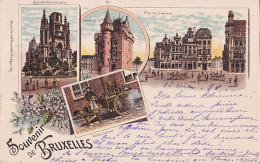 Bruxelles - 4 X Litho Rosenblatt + 1 Litho Brandes - Panoramische Zichten, Meerdere Zichten