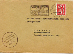 61331 - Berlin - 1954 - 20Pfg Bauten I EF A Bf BERLIN - WELTTIERSCHUTZTAG ... -> Ansbach - Other & Unclassified