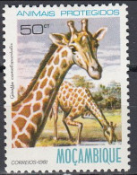 Mozambique 1981 (MNH) (Mi 796) - Giraffe (Giraffa Camelopardalis) - Jirafas