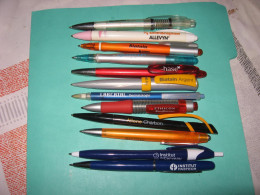 LOT DE 12 STYLO MEDICAL( Labo Recherche) Uses Ne Fonctionnent Pas - Pens