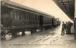 +++saint Dizier+++                Inondation Du 20 Janvier 1910   L Arrivee Du Train En Gare - Saint Dizier