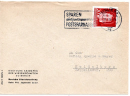 61338 - DDR - 1956 - 20Pfg Heine EF A Bf BERLIN -> Westdeutschland - Storia Postale