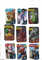 9 Cartes Marvel No 60.61.63.64.65.66.67.68.69 - Other & Unclassified