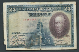 Espagne - Billet De 25 Pesetas - Pedro Calderon De La Barca - 15 Août 1928 - D9.569.707 -  Laura 13715 - 1-2-5-25 Peseten