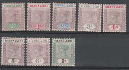 Sierra Leone 1897 - 8 Val. MH - Sierra Leona (...-1960)