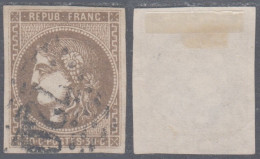 30c Bordeaux Oblitéré GC 720  De Cannes TB (Y&T N°47, Cote 280€) - 1870 Emission De Bordeaux