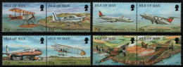 Isle Of Man 1997 - Mi-Nr. 722-729 ** - MNH - Flugzeuge / Airplanes - Man (Ile De)