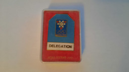 Badge "Delegation" Des Jeux Olympiques De Grenoble 1968 - Habillement, Souvenirs & Autres