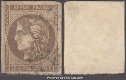 30c Bordeaux Aspect TB (Y&T N°47, Cote 280€) - 1870 Emission De Bordeaux