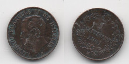 + ITALIE + 1 CENTESIM0 1861  + - 1861-1878 : Victor Emmanuel II