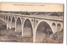 CPA 18 Saint Florent Sur Cher Le Viaduc Et Le Train Tramway - Saint-Florent-sur-Cher