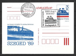 HONGRIE. Carte Pré-timbrée Avec Oblitération 1er Jour De 1989. Aviron. - Canottaggio