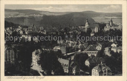 42203905 Schwarzenberg Erzgebirge Panorama Blick Ueber Die Stadt Kupfertiefdruck - Schwarzenberg (Erzgeb.)