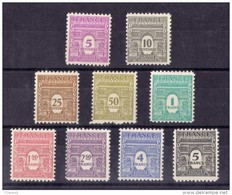 LOT DE TIMBRES ARC DE TRIOMPHE N° 620/628  NEUF** - 1944-45 Arc De Triomphe