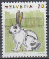 Switzerland 1991 (MNH) - Michel 1436A - Domestic Rabbit (Oryctolagus Cuniculus Domesticus) - Rabbits