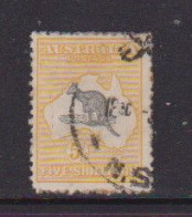 AUSTRALIA    1918    5/-  Grey  And  Yellow   DIE II       USED - Gebruikt