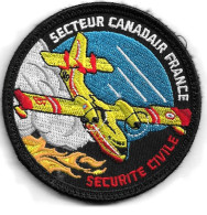 Ecusson Tissu SECURITE CIVILE SECTEUR CANADAIR FRANCE - Pompiers