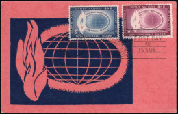 UNO NEW YORK 1956 Mi-Nr. 53/54 Maximumkarte MK/MC - Cartes-maximum