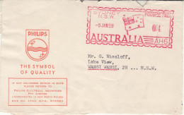 AUSTRALIA 1959 LETTER SENT TO WANGI WANGI / PART OF COVER / - Brieven En Documenten
